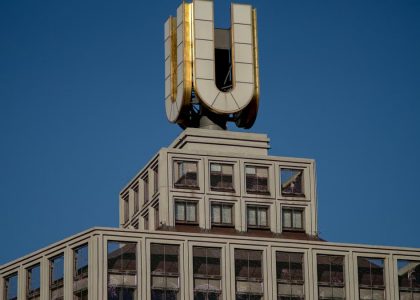 The iconic Dortmund U-Tower in Germany stands tall under a clear blue sky, highlighting its unique architecture.